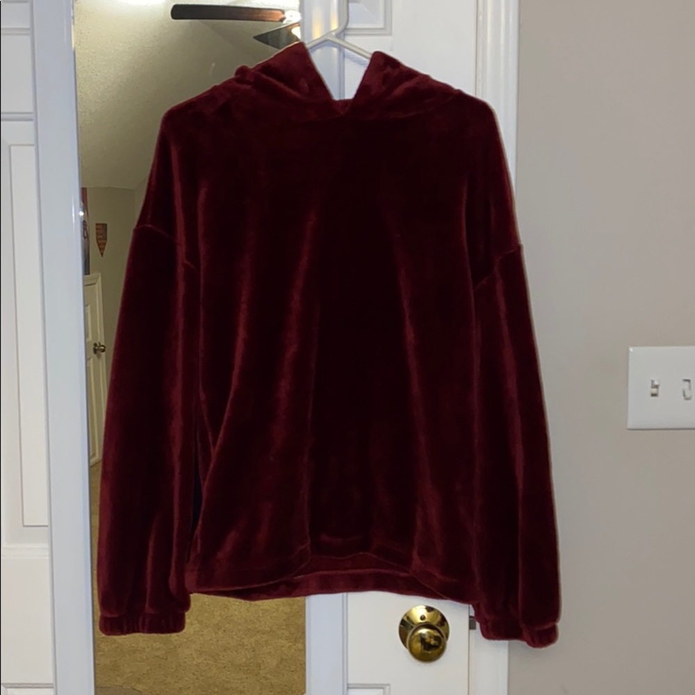 Dark red soft sweatshirt